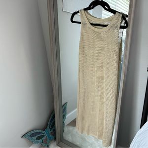 Crochet/Knit Midi Dress beach cover up